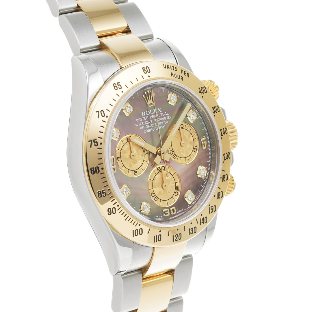 ROLEX(ロレックス)の中古 ロレックス ROLEX 116523NG V番(2009年頃製造) ブラックシェル /ゴールドクリスタル/ダイヤモンド メンズ 腕時計 メンズの時計(腕時計(アナログ))の商品写真