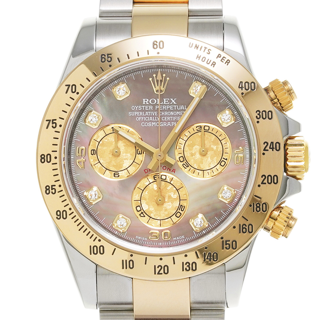 ROLEX(ロレックス)の中古 ロレックス ROLEX 116523NG V番(2009年頃製造) ブラックシェル /ゴールドクリスタル/ダイヤモンド メンズ 腕時計 メンズの時計(腕時計(アナログ))の商品写真