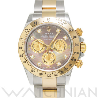 ロレックス(ROLEX)の中古 ロレックス ROLEX 116523NG V番(2009年頃製造) ブラックシェル /ゴールドクリスタル/ダイヤモンド メンズ 腕時計(腕時計(アナログ))