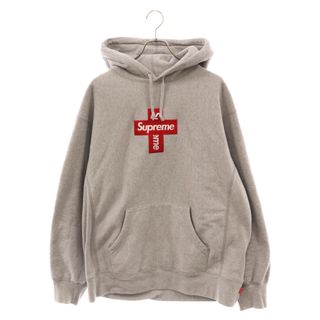 シュプリーム(Supreme)のSUPREME シュプリーム 20AW Cross Box Logo Hooded Sweatshirt クロスボックスロゴ プルオーバーパーカー グレー(パーカー)