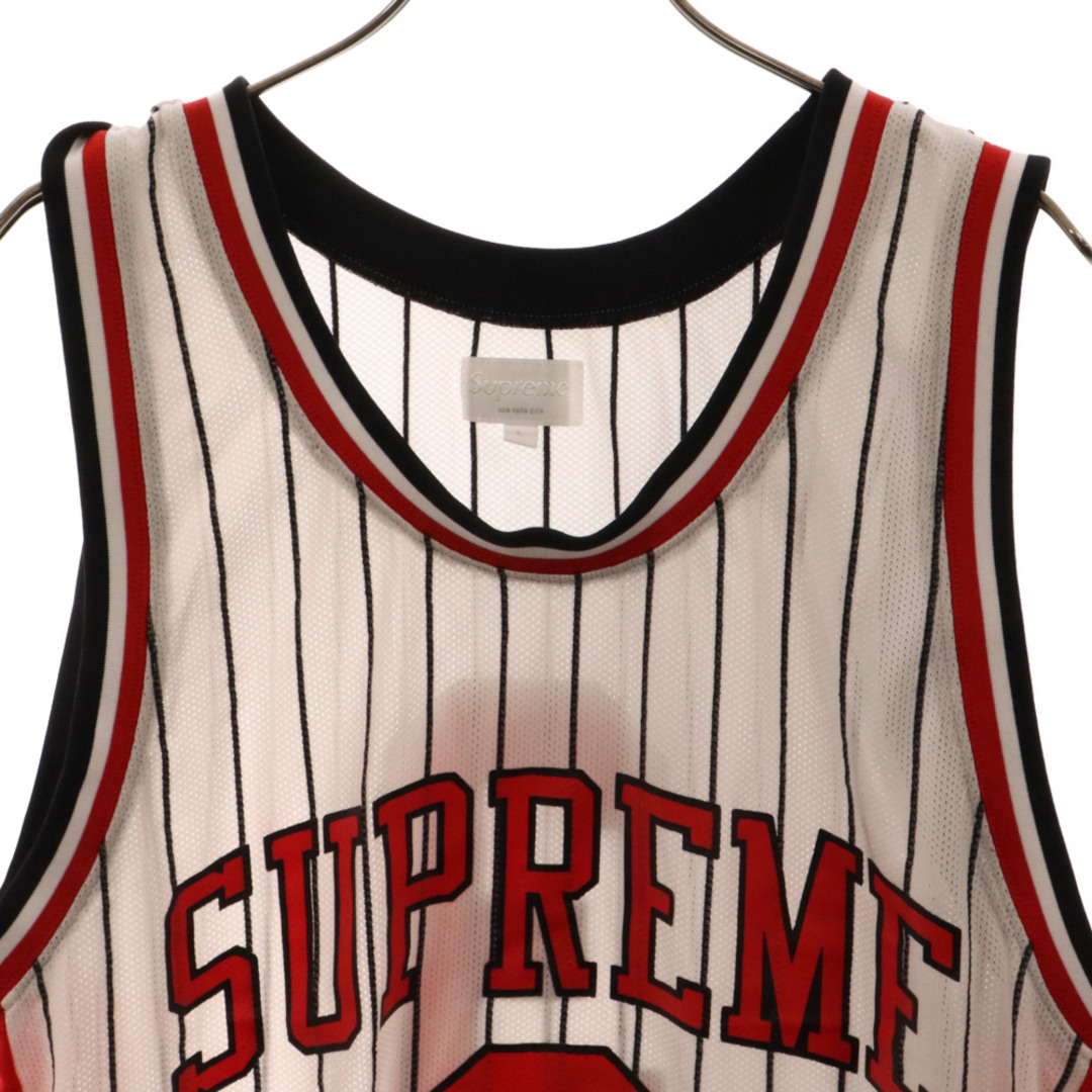 Supreme(シュプリーム)のSUPREME シュプリーム 16SS Crossover Basketball Jersey クロスオーバーバスケットボールジャージ タンクトップ ノースリーブ ストライプ ホワイト メンズのトップス(タンクトップ)の商品写真