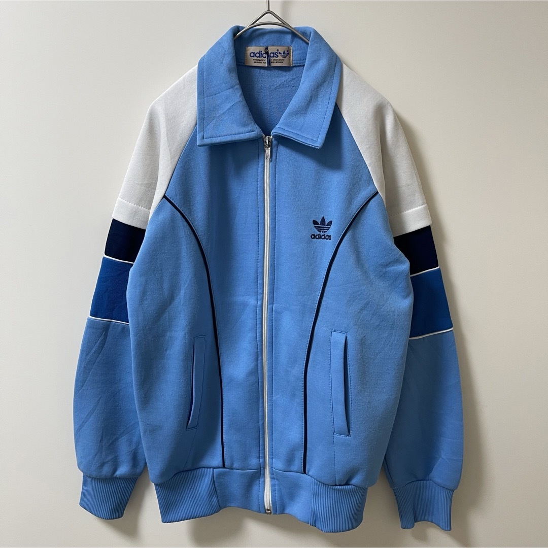 80s美品】アディダス刺繍トラックジャケット古着ジャージトップ 80s美品】アディダス刺繍トラックジャケット古着ジャージトップ