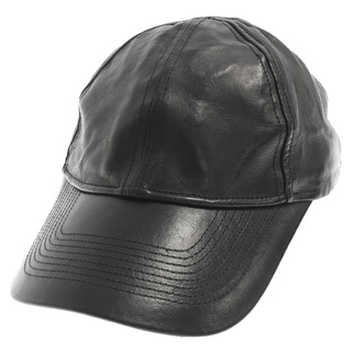 Balenciaga - BALENCIAGA バレンシアガ Leather Cap レザーキャップ 帽子 ブラック 697745 4C2B2