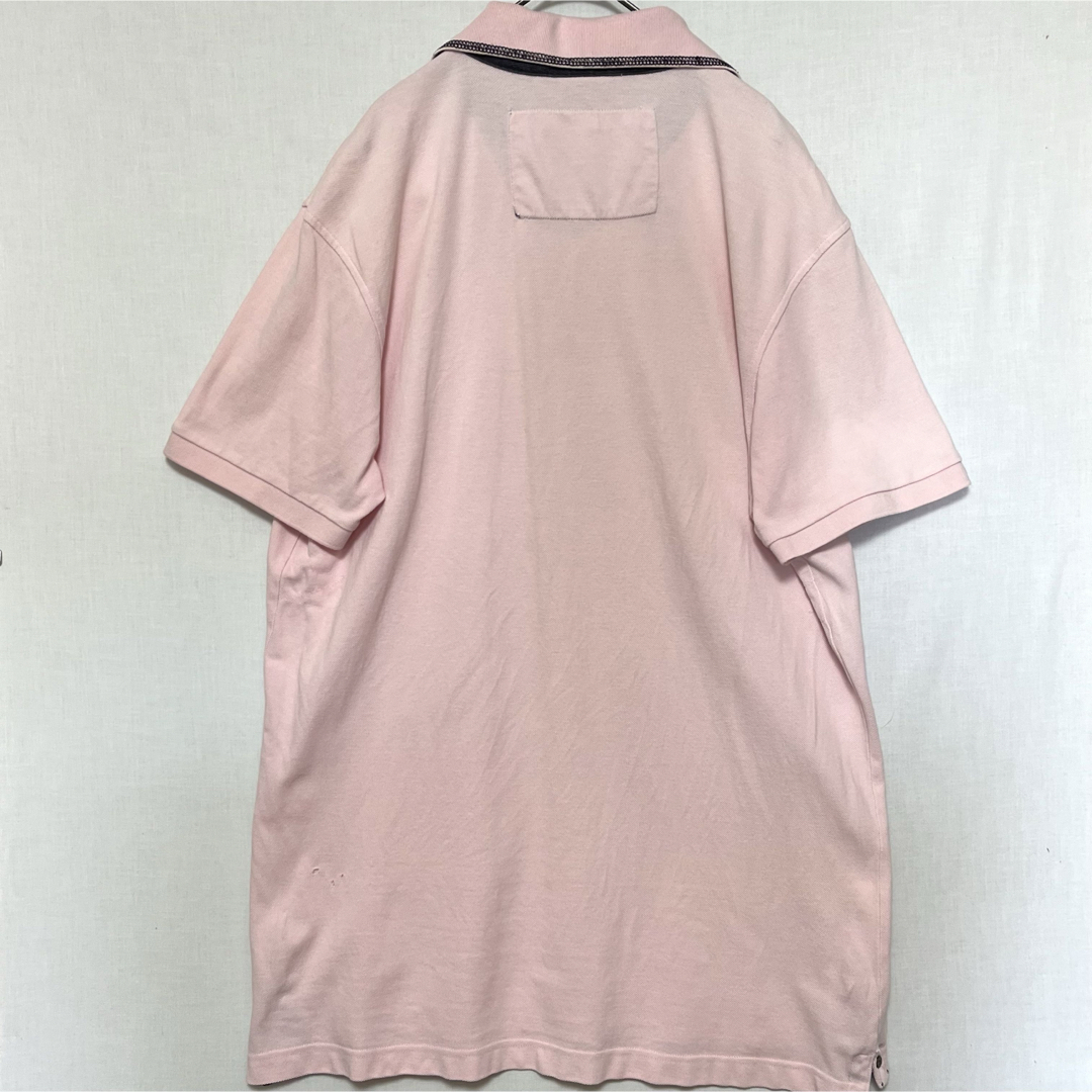 Gaastra ガストラ 半袖 ポロシャツ ワッペン  XLサイズ ピンク系 メンズのトップス(Tシャツ/カットソー(半袖/袖なし))の商品写真