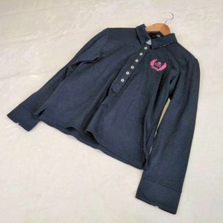 23区 - 【23区スポーツ】ゴルフウェア　長袖　 シャツ　黒　L　ワンポイント刺繡