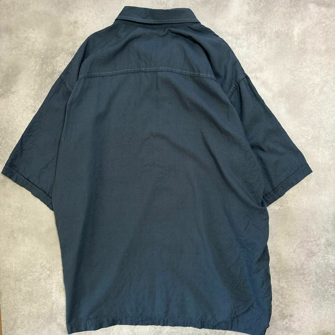 VINTAGE(ヴィンテージ)のVANHEUSEN 半袖　レーヨン　コットン　シャツ　古着　アメカジ メンズのトップス(Tシャツ/カットソー(半袖/袖なし))の商品写真