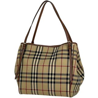 BURBERRY - バーバリー チェック柄 トートバッグ レディース 【中古】