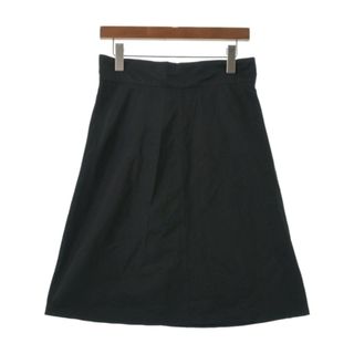 ジルサンダー(Jil Sander)のJIL SANDER ジルサンダー ひざ丈スカート 38(S位) 黒 【古着】【中古】(ひざ丈スカート)