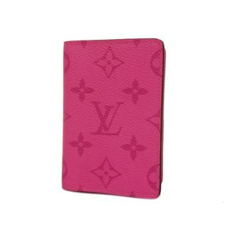 ルイヴィトン(LOUIS VUITTON)の【4hc3341】ルイヴィトン 名刺入れ/タイガラマ/オーガナイザードゥポッシュ/M30778/フューシャ【中古】レディース(名刺入れ/定期入れ)