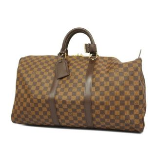 ルイヴィトン(LOUIS VUITTON)の【4hc3331】ルイヴィトン ボストンバッグ/ダミエ/キーポル50/N41427/エベヌ【中古】メンズ/レディース/ユニセックス(ボストンバッグ)