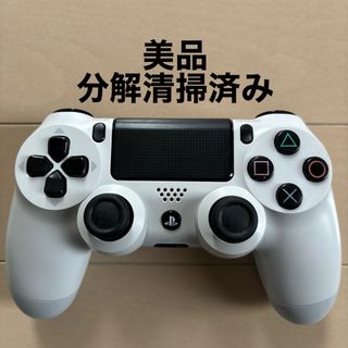 プレイステーション4(PlayStation4)の美品 SONY PS4 純正 コントローラー DUALSHOCK4 ホワイト(家庭用ゲーム機本体)