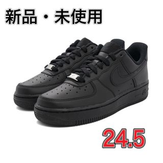 ナイキ(NIKE)の【新品】ナイキ エア フォース 1  LE GS ブラック24.5(スニーカー)