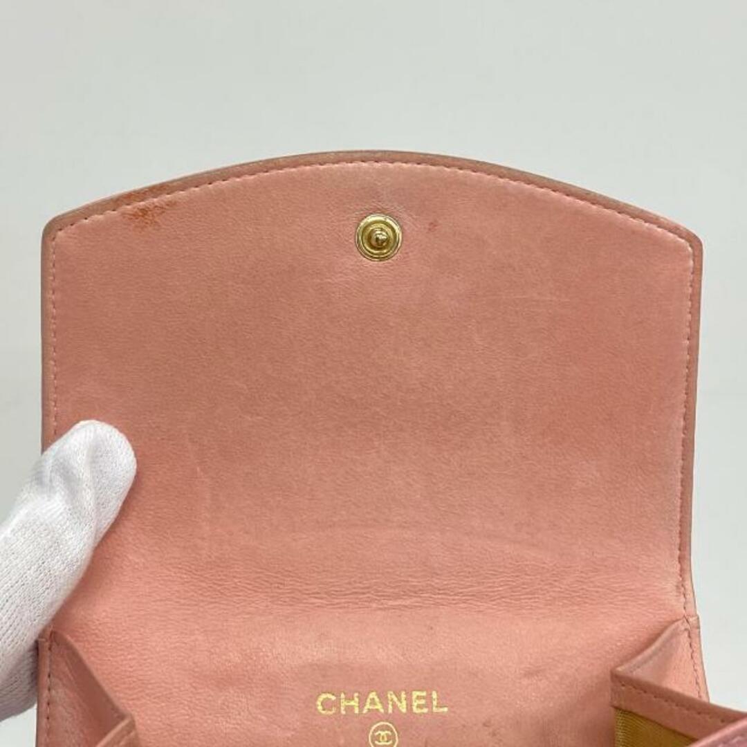 CHANEL(シャネル)の【4hc3374】シャネル 財布/キャビアスキン/ピンク/ゴールド金具 【中古】 レディース レディースのファッション小物(財布)の商品写真