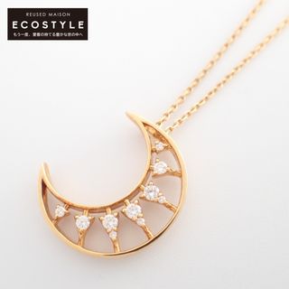 STAR JEWELRY - スタージュエリー 【美品】1ZN1060 K18 MOON NECKLACE 0.10 ダイヤモンド ムーン