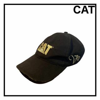 【CAT】　キャップ　ボウシ　ロゴ入り　ブラック　メンズ　レディース(キャップ)