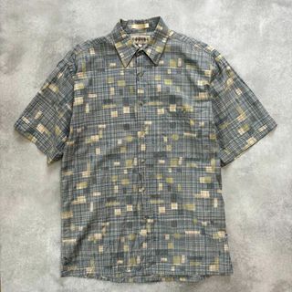 ヴィンテージ(VINTAGE)の90s CAMPIA MODA 半袖　コットン　デザイン　シャツ　古着　アメカジ(Tシャツ/カットソー(半袖/袖なし))