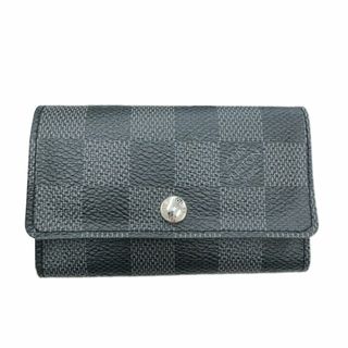 ルイヴィトン(LOUIS VUITTON)のLOUIS VUITTON ルイ ヴィトン ミュルティクレ6 ダミエ・グラフィット 6連 キーケース メンズ ブラック N62662 CT1123(キーケース)