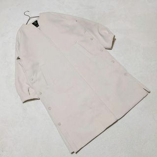 【w closet】ダブルクローゼット（F）ノーカラーコート ロングコート 無地