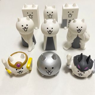 バンダイ(BANDAI)のにゃんこ大戦争　キッズ　指人形　ソフビ　フィギュア　9種類まとめ売り❣️②(キャラクターグッズ)