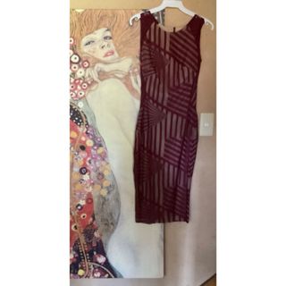 タダシショウジ(TADASHI SHOJI)の新品 USAロングドレス  FD BURGUNDY  S(ロングワンピース/マキシワンピース)