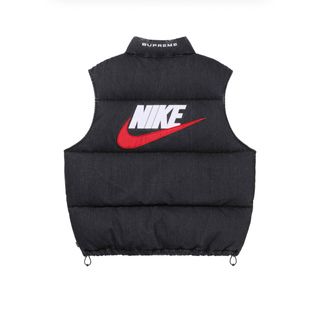 シュプリーム(Supreme)のSupreme x Nike Denim Puffer Vest "Black"(ダウンベスト)