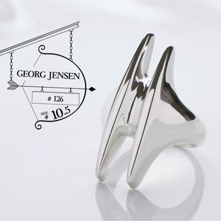 Georg Jensen - 極美品 ジョージ ジェンセン ヴィンテージ 126 リング 925 10.5号