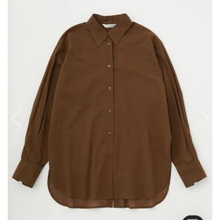 マウジー(moussy)のMOUSSY シアーシャツ　ブラウン(シャツ/ブラウス(長袖/七分))