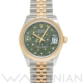 ロレックス(ROLEX)の中古 ロレックス ROLEX 278273 ランダムシリアル オリーブグリーン フローラルモチーフ /ダイヤモンド ユニセックス 腕時計(腕時計)