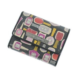 ルルギネス(LULU GUINNESS)のLULU GUINNESS 財布・コインケース - 黒xピンクx黄等(総柄) 【古着】【中古】(財布)