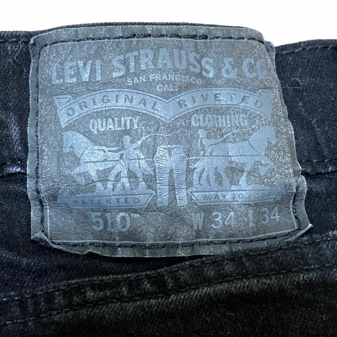 Levi's(リーバイス)のリーバイス510 ブラックデニム ジーンズ W34 スキニー ストレッチ c14 メンズのパンツ(デニム/ジーンズ)の商品写真