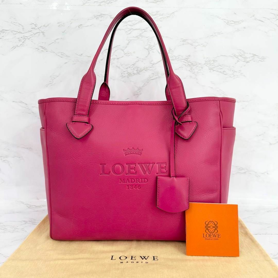 LOEWE(ロエベ)のロエベ LOEWE ヘリテージ トートバッグ レザー ピンク レディースのバッグ(トートバッグ)の商品写真