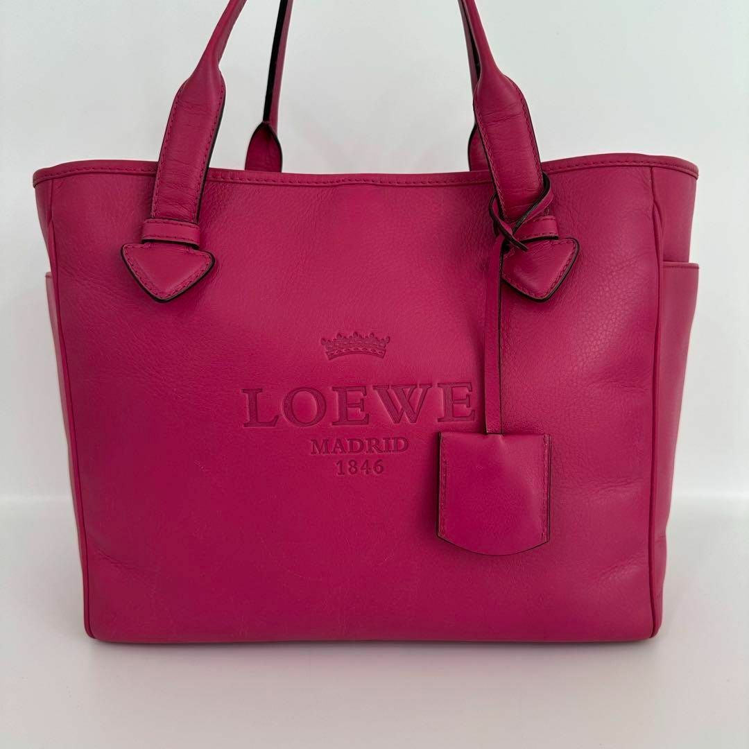 LOEWE(ロエベ)のロエベ LOEWE ヘリテージ トートバッグ レザー ピンク レディースのバッグ(トートバッグ)の商品写真