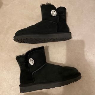 UGG - UGG アグ　ムートン　スエード　ショートブーツ　スワロフスキー　23