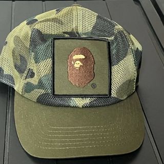 アベイシングエイプ(A BATHING APE)のA BATHING APE　メッシュキャップ緑カモ(キャップ)