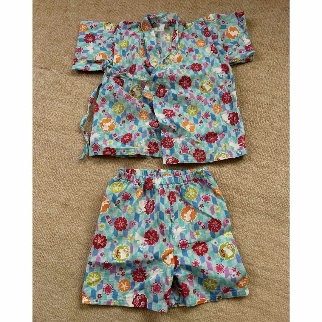 甚平　95 キッズ/ベビー/マタニティのキッズ服女の子用(90cm~)(甚平/浴衣)の商品写真