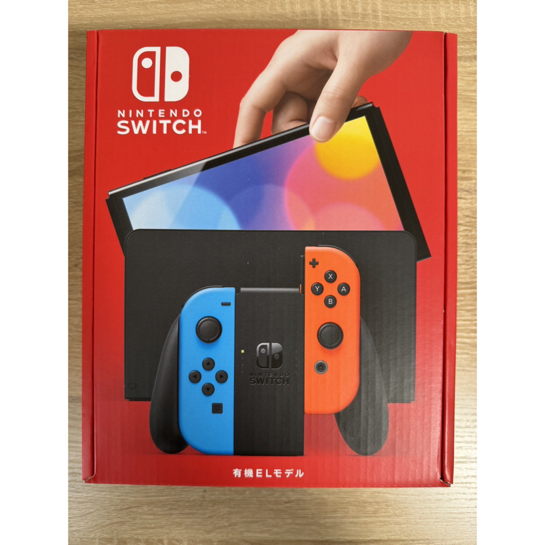 Nintendo Switch(ニンテンドースイッチ)のNintendo Switch(有機ELモデル) ネオンブルー エンタメ/ホビーのゲームソフト/ゲーム機本体(家庭用ゲームソフト)の商品写真