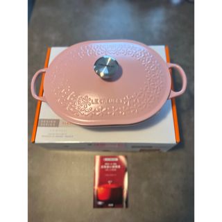 ルクルーゼ(LE CREUSET)のル・クルーゼ　シグニチャー オブロング・マルミット 31cm フラワーレリーフ(鍋/フライパン)