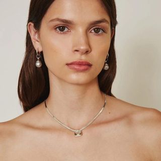 CHAN LUU チャンルー アメジスト タブ ヘリンボーン ネックレス$275