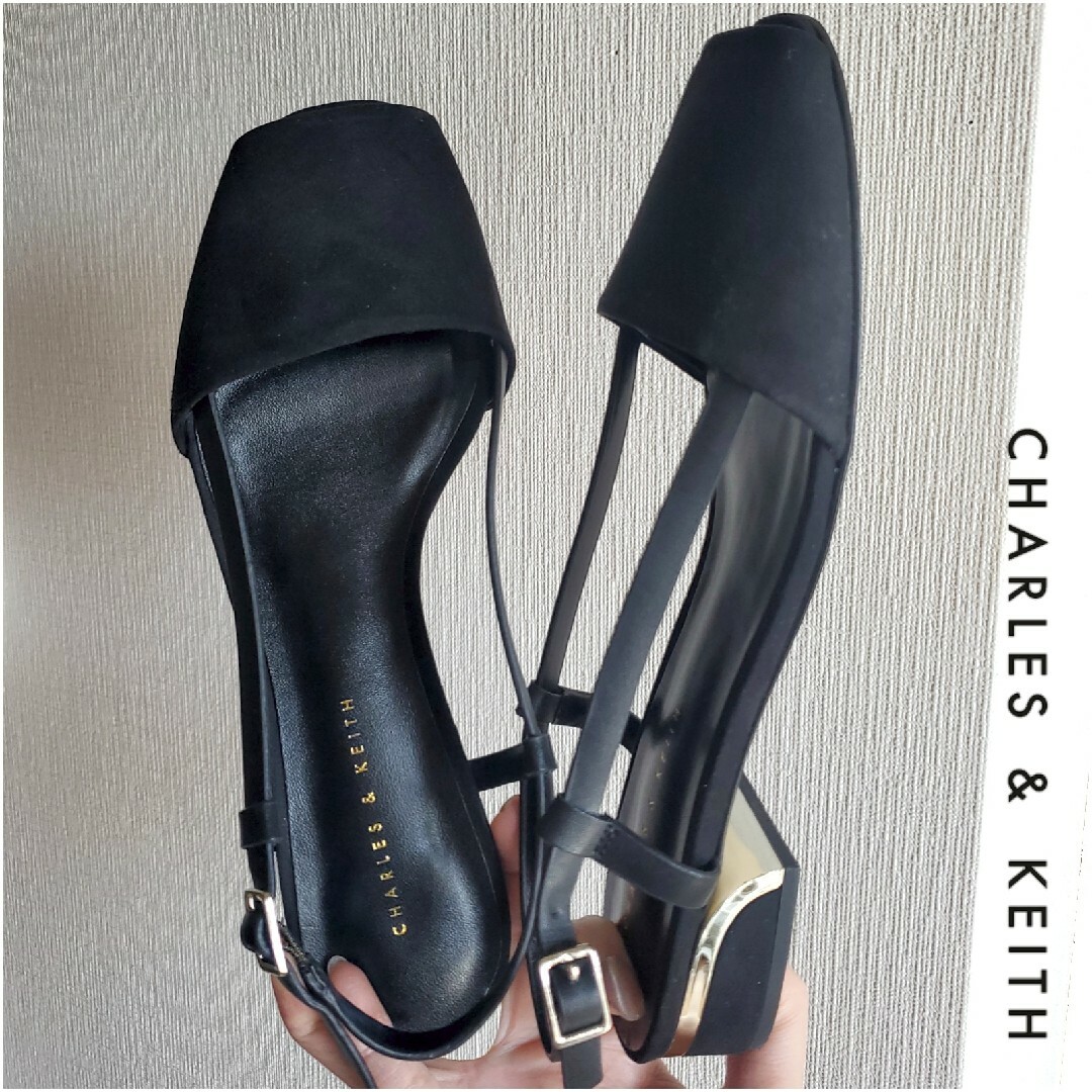 Charles and Keith(チャールズアンドキース)のCHARLES & KEITH/スリングバック ストラップ オープントゥサンダル レディースの靴/シューズ(サンダル)の商品写真