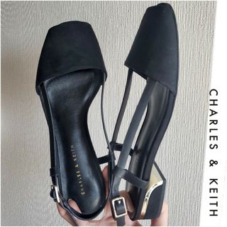 CHARLES & KEITH/スリングバック ストラップ オープントゥサンダル