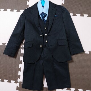 子供用フォーマル　セットアップ　スーツ　黒　7点セット(ドレス/フォーマル)