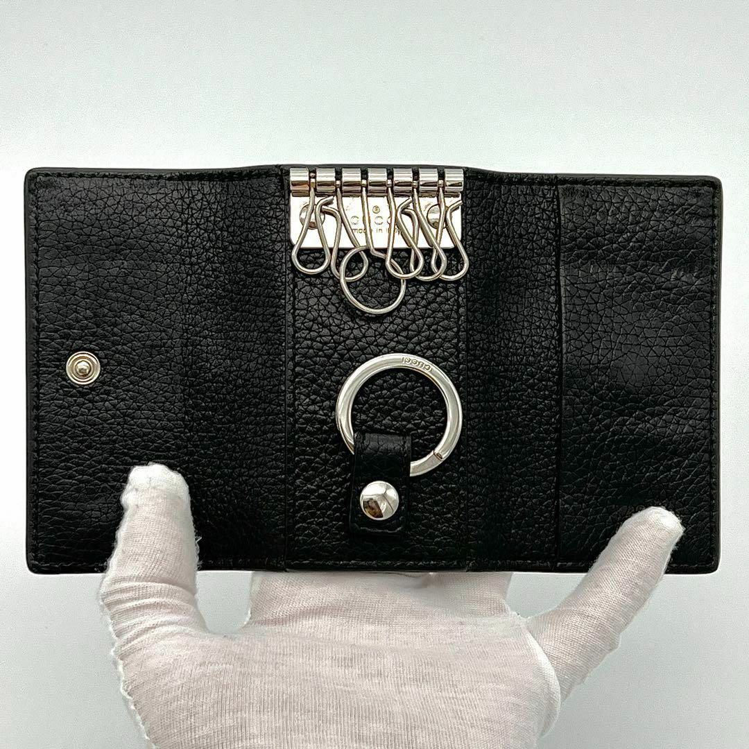 即出荷】 ダークブラウン 6連キーケース 美品✨GUCCI GG 希少 即出荷】 ダークブラウン 6連キーケース 美品✨GUCCI GG 希少
