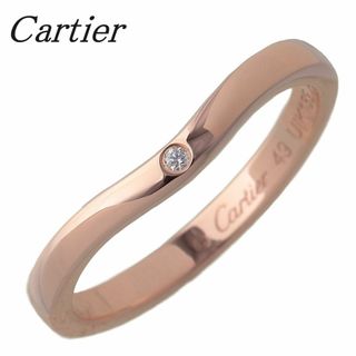 カルティエ(Cartier)のカルティエ ダイヤリング バレリーナ ウェディング カーブ 3PD #49 幅2.1mm AU750PG 新品仕上げ済 Cartier【16576】(リング(指輪))