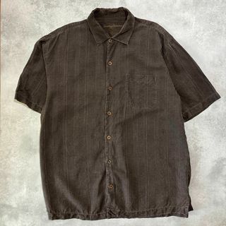 Tommy Bahama 半袖　シルク　デザイン　シャツ　古着　ヴィンテージ(Tシャツ/カットソー(半袖/袖なし))