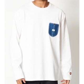 リー(Lee)の清水エスパルス LEEコラボ デニムポケット ロングTシャツ 白(ウェア)