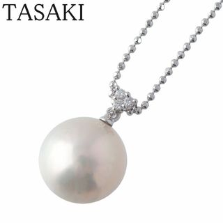 タサキ(TASAKI)のタサキ マベパール ダイヤ ネックレス マベパール12.4mm ダイヤ0.03ct K18WG 45cm 新品仕上げ済 田崎 TASAKI【17034】(ネックレス)