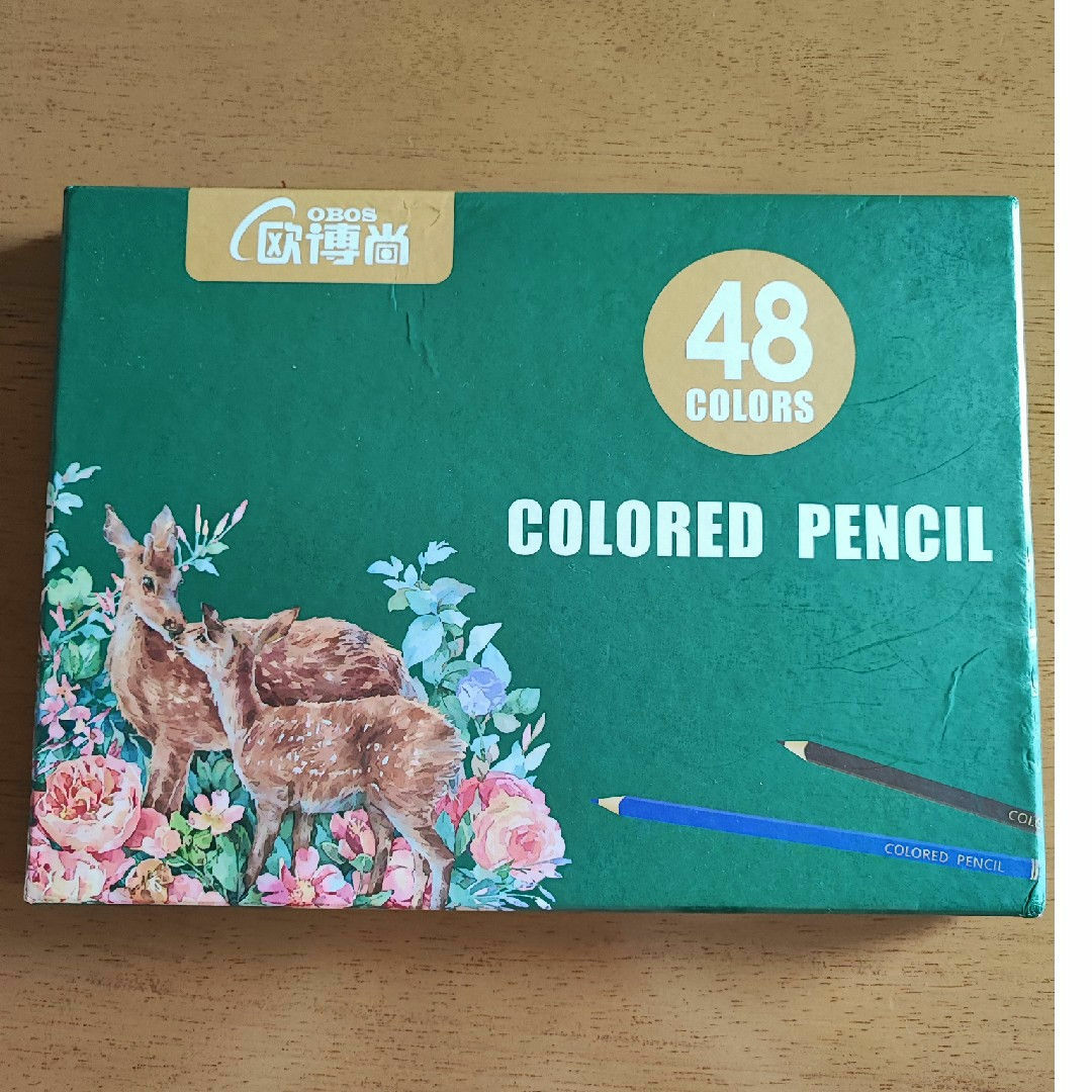 油性色鉛筆48色、ほぼ未使用。鉛筆削り２個付 エンタメ/ホビーのアート用品(色鉛筆)の商品写真