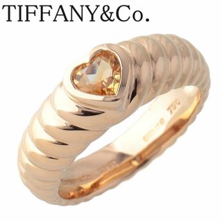 ティファニー(Tiffany & Co.)のティファニー リブド フレンドシップ リング シトリン 10号 750YG 新品仕上げ済 TIFFANY【16971】(リング(指輪))