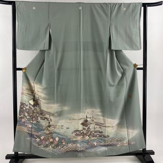 色留袖 身丈158cm 裄丈63.5cm 正絹 秀品 【中古】(着物)