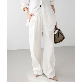 ドゥーズィエムクラス(DEUXIEME CLASSE)の★美品★Deuxieme Classe Stretch twill タックパンツ(カジュアルパンツ)